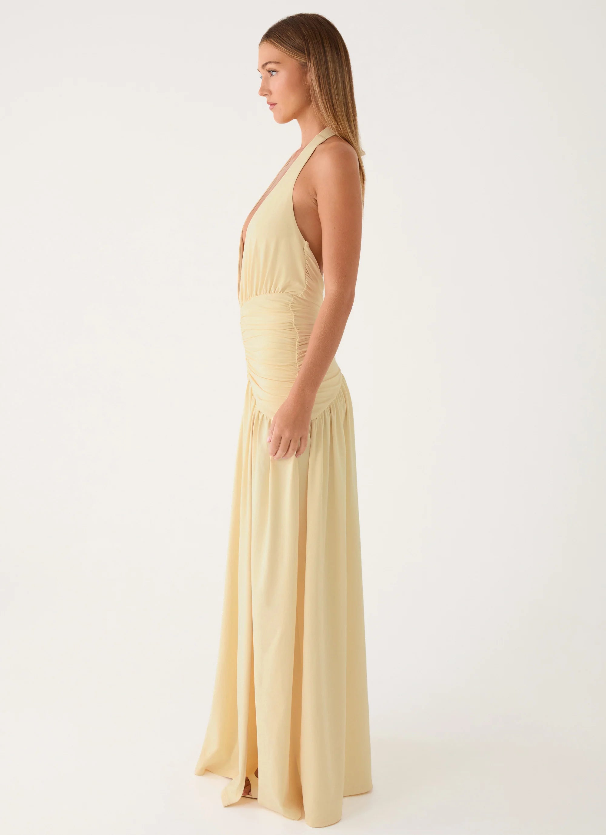 Makena Halter Maxi Dress - Yellow